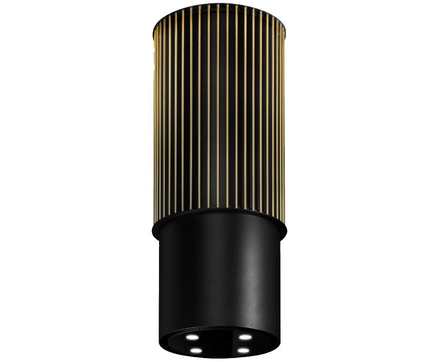 Frithængende emhætte Voliera N3 Black-Gold - zdjęcie produktu