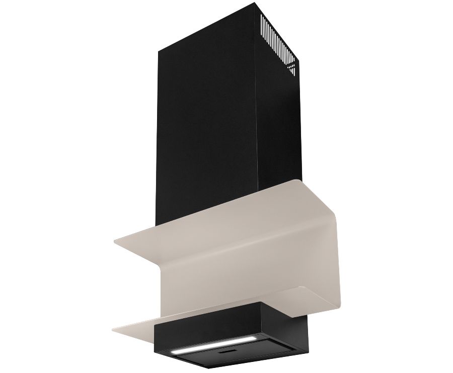 Væghængt emhætte C-Shelf Black-Kashmir - zdjęcie produktu