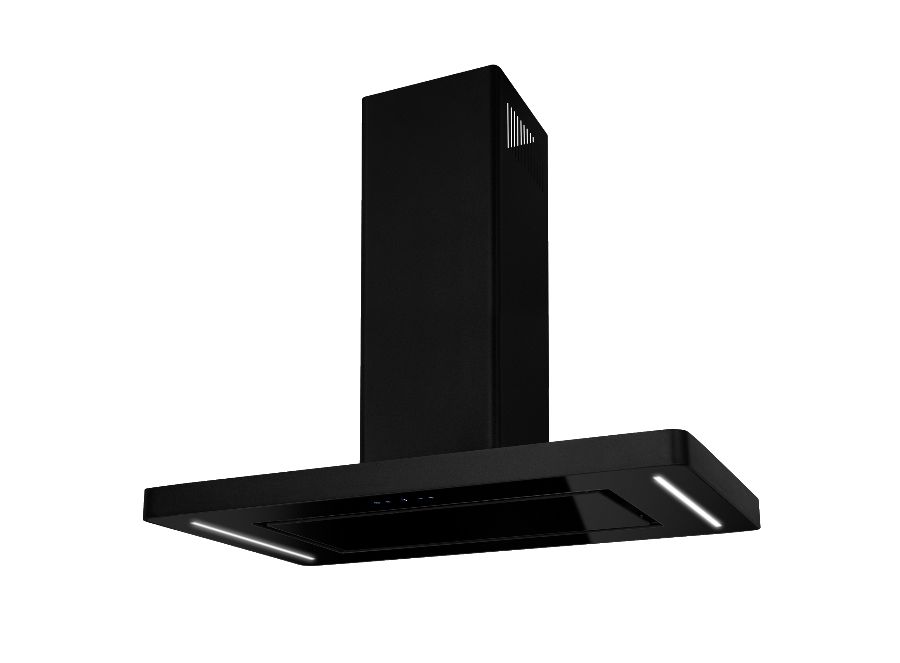 Frithængende emhætte Decor Island Black Matt - Matsort - zdjęcie produktu