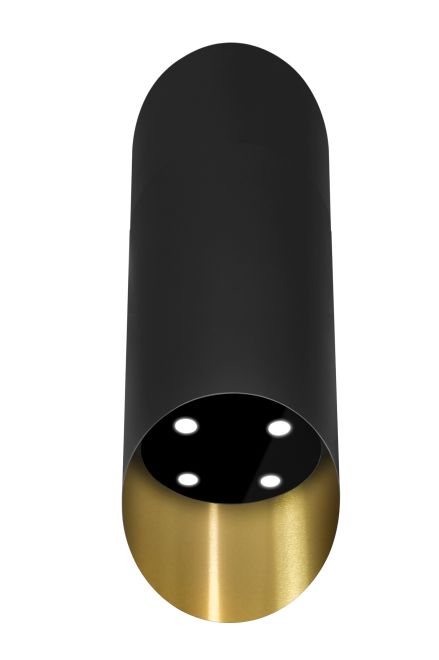 Frithængende emhætte Hiro Color Black-Gold - Black Matt/Gold - zdjęcie produktu 5