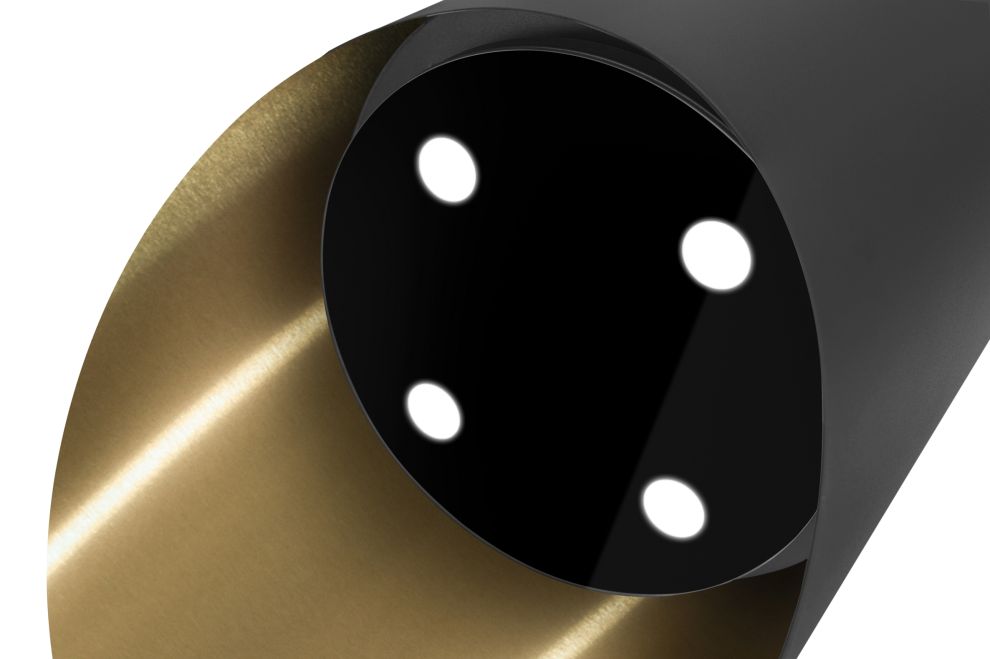 Frithængende emhætte Hiro Color Black-Gold - Black Matt/Gold - zdjęcie produktu 7