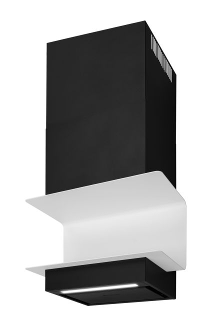 Væghængt emhætte C-Shelf Black-White - Matsort - zdjęcie produktu 3
