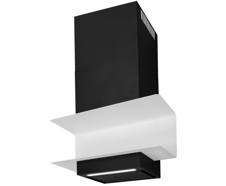 Væghængt emhætte C-Shelf Black-White - Matsort - zdjęcie produktu