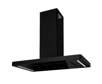 Frithængende emhætte Decor Island Black Matt - Matsort - 60 cm / 90 cm