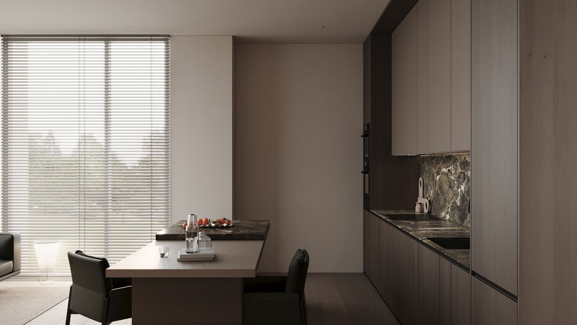 Skabsintegreret emhætte Micra Black Matt - Matsort - Wizualizacja 6