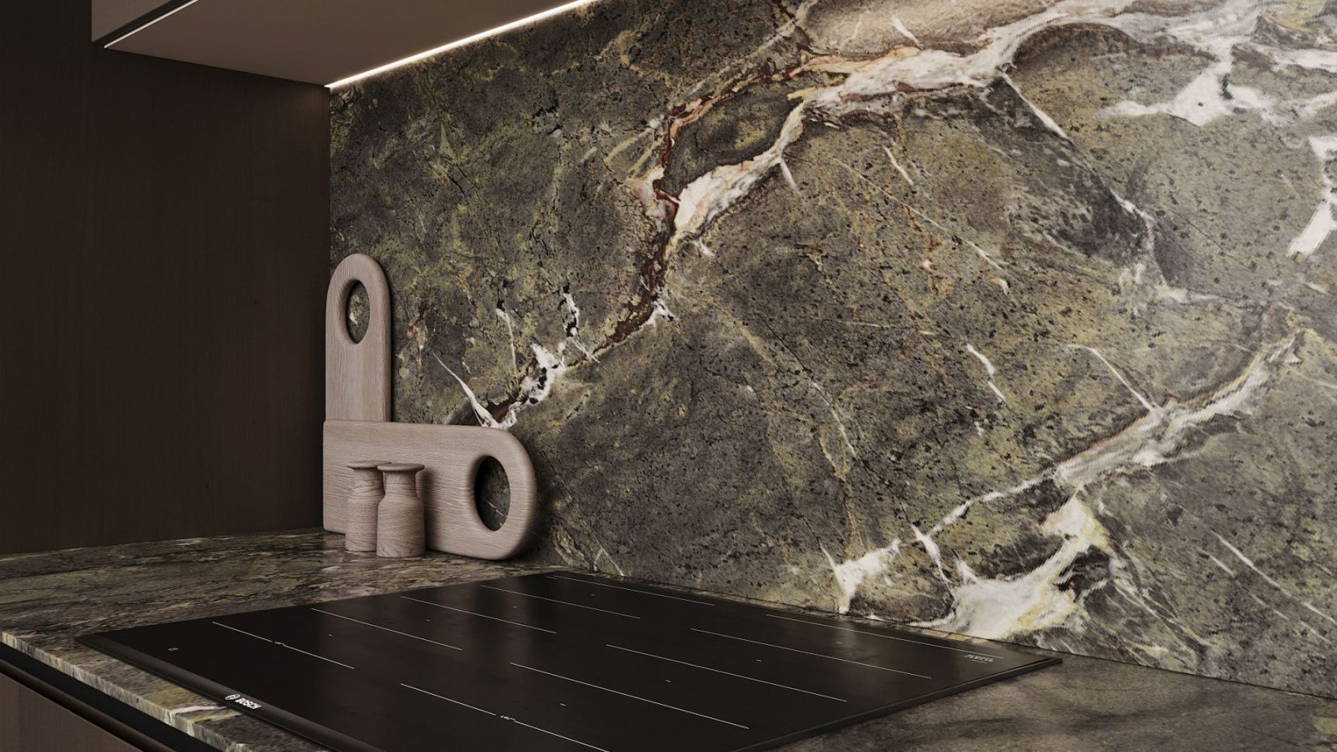 Skabsintegreret emhætte Micra Black Matt - Matsort - Wizualizacja 5