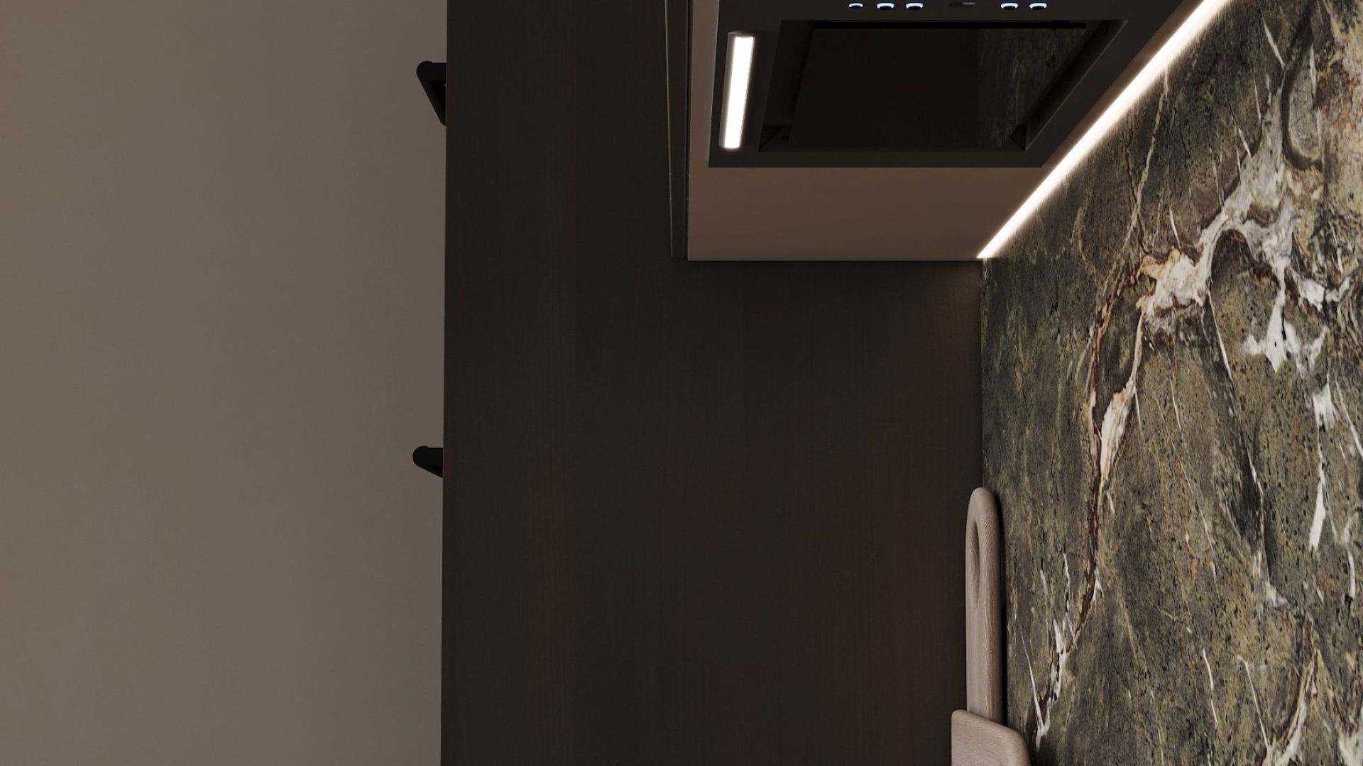 Skabsintegreret emhætte Micra Black Matt - Matsort - Wizualizacja 8