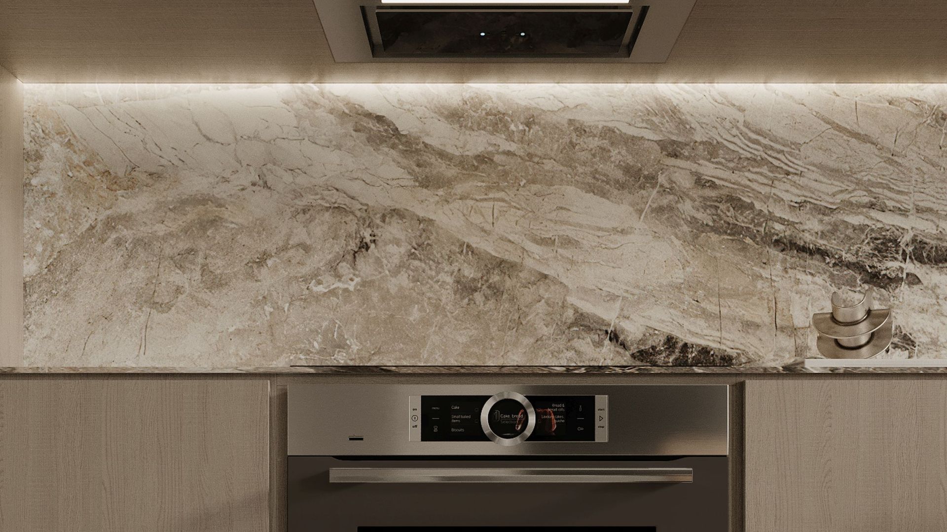 Skabsintegreret emhætte Micra Black - Wizualizacja 2