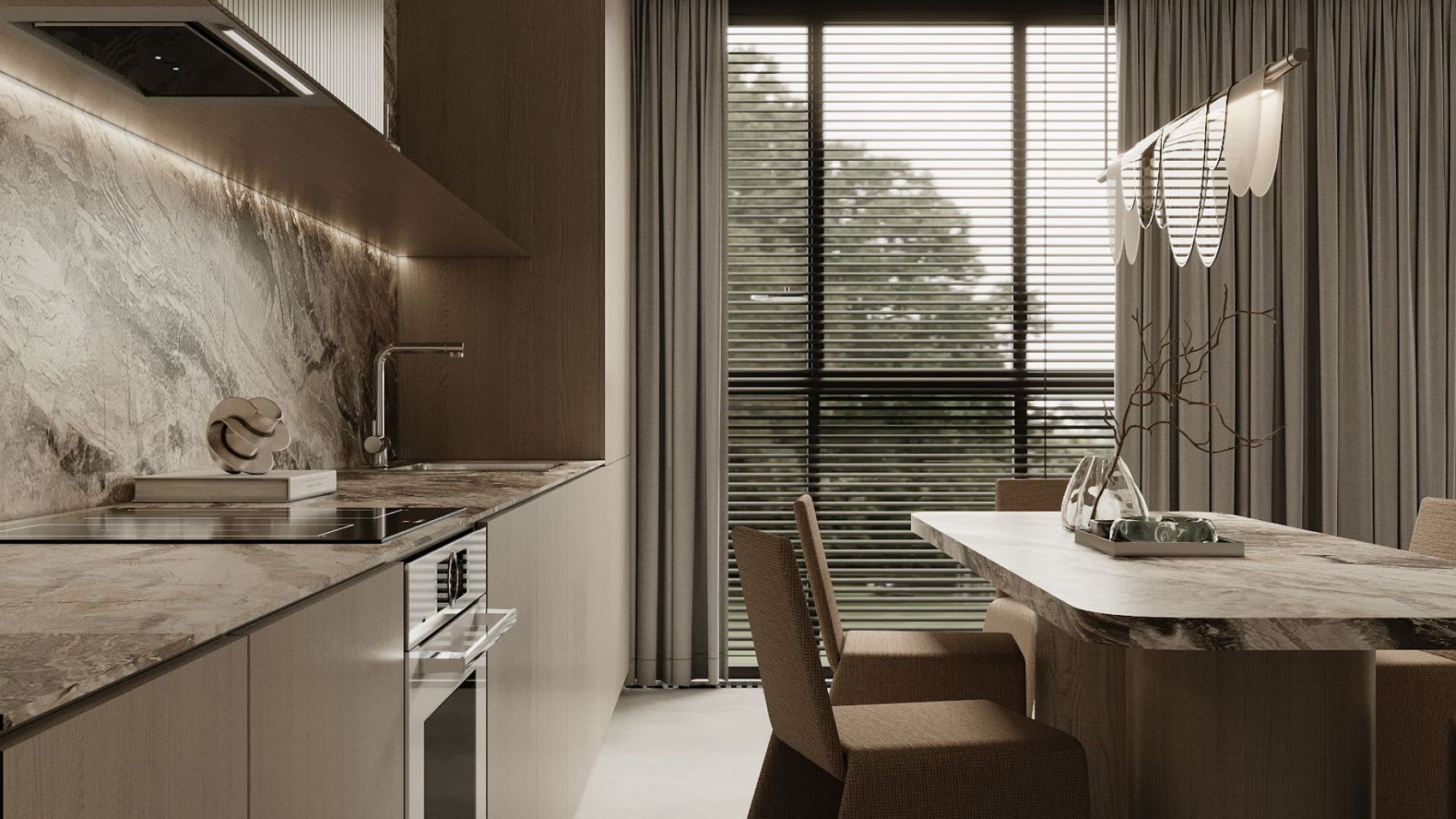 Skabsintegreret emhætte Micra Black - Wizualizacja 3