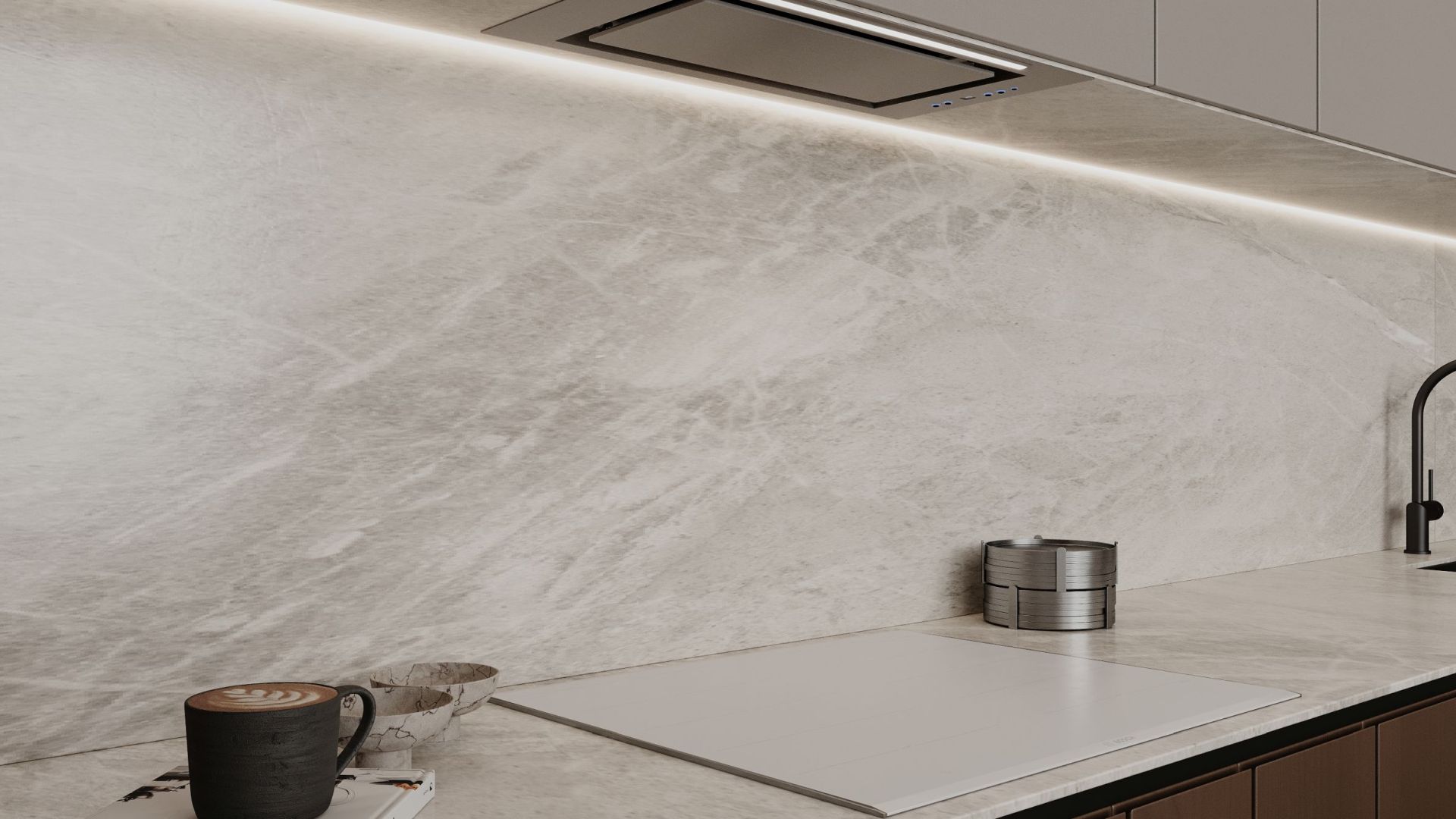 Skabsintegreret emhætte Micra Inox - INOX - Wizualizacja