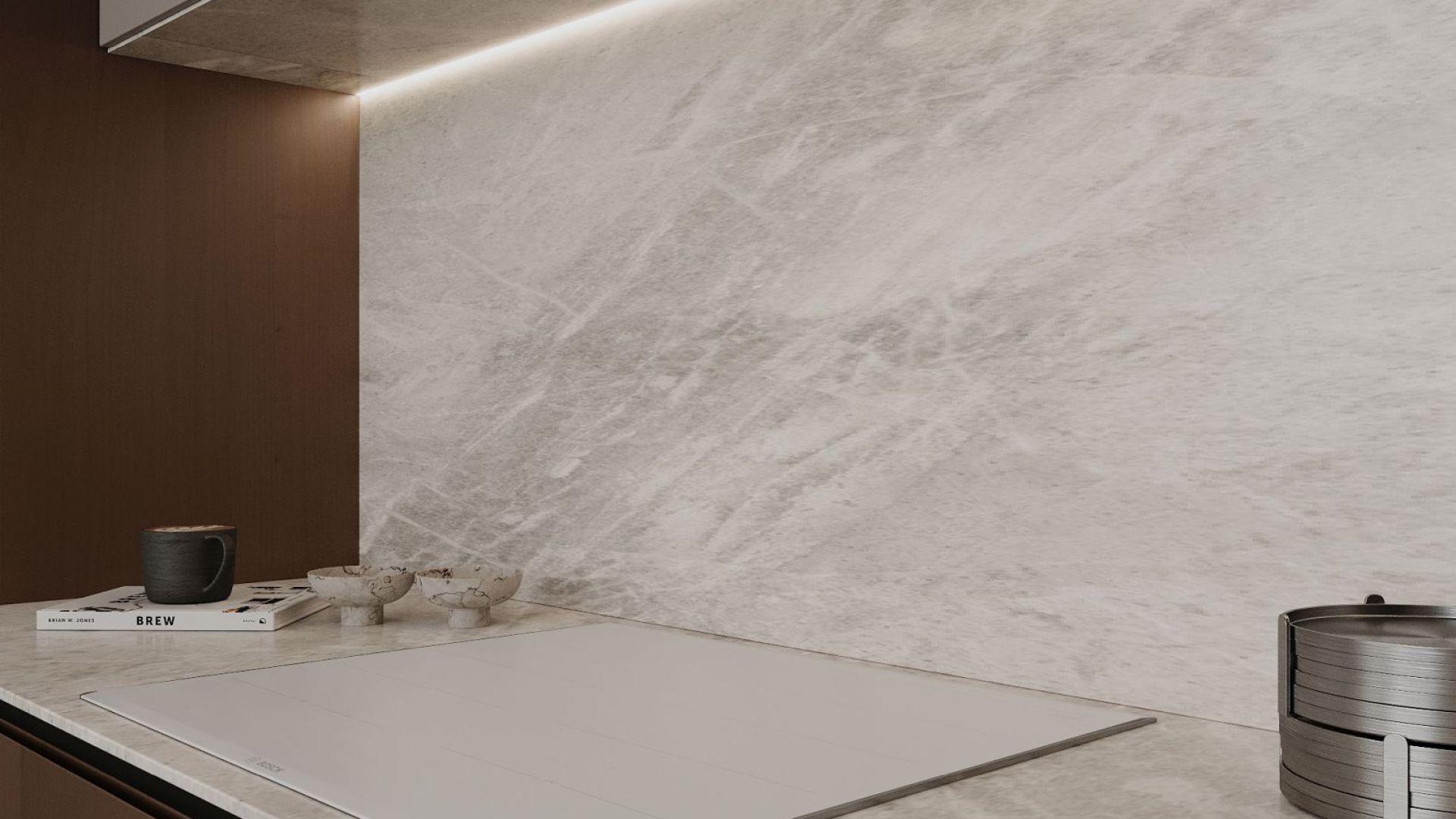 Skabsintegreret emhætte Micra Inox - INOX - Wizualizacja 3