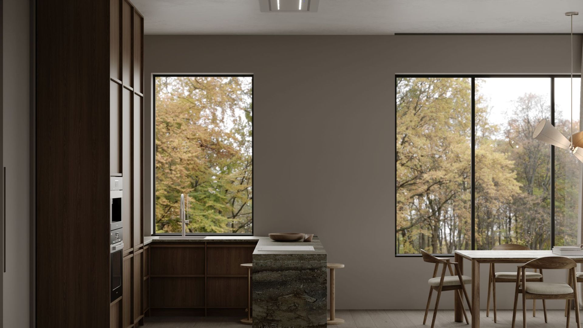 Loftsintegreret emhætte Grand Super Slim White - Hvid - Wizualizacja 8