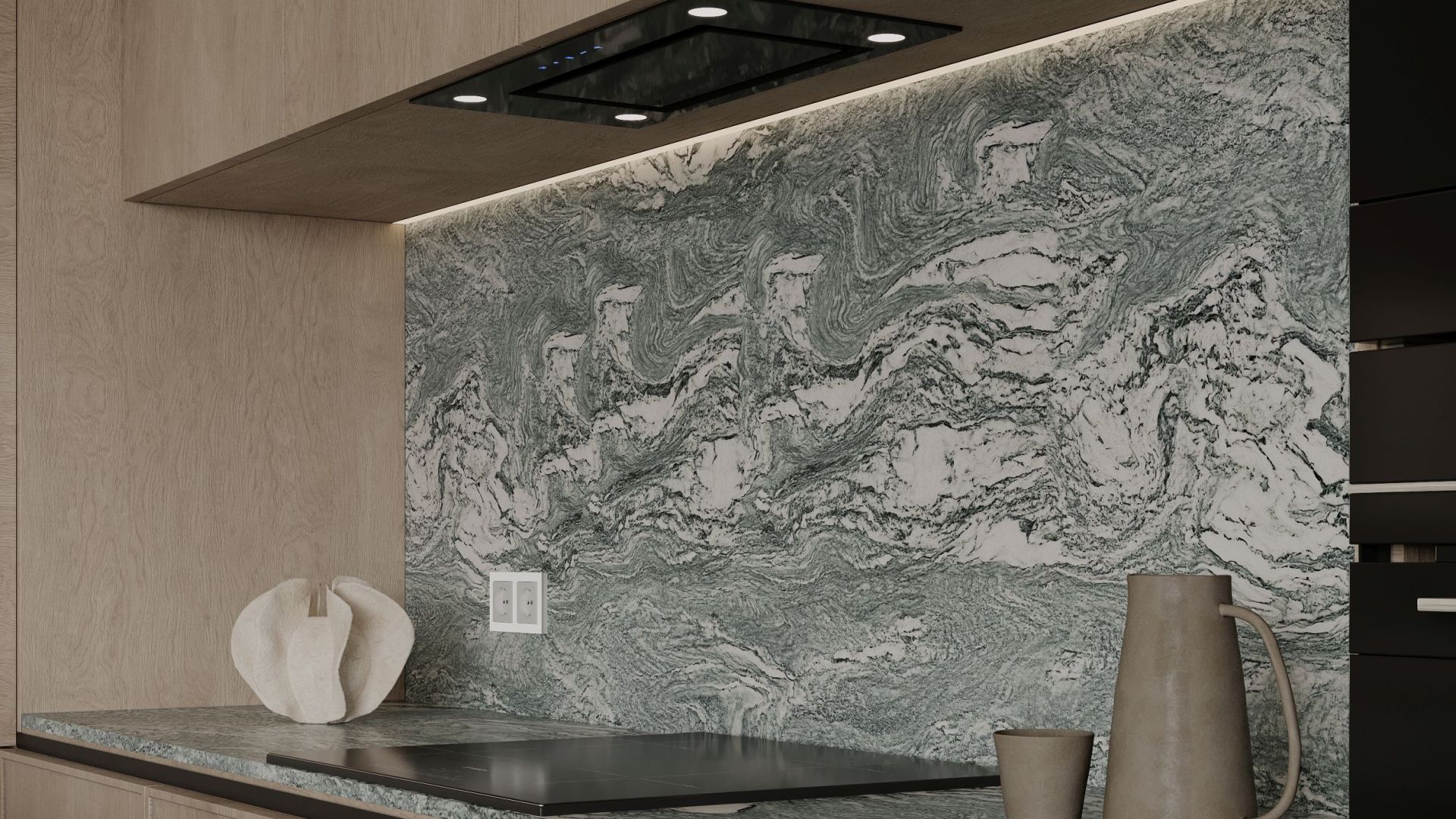 Skabsintegreret emhætte Marino Black - Wizualizacja 4