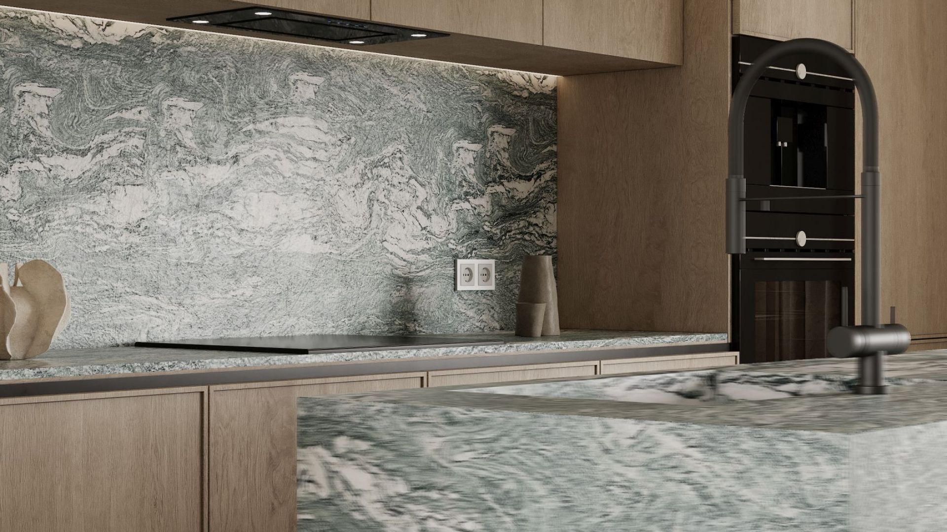 Skabsintegreret emhætte Marino Black - Wizualizacja 5