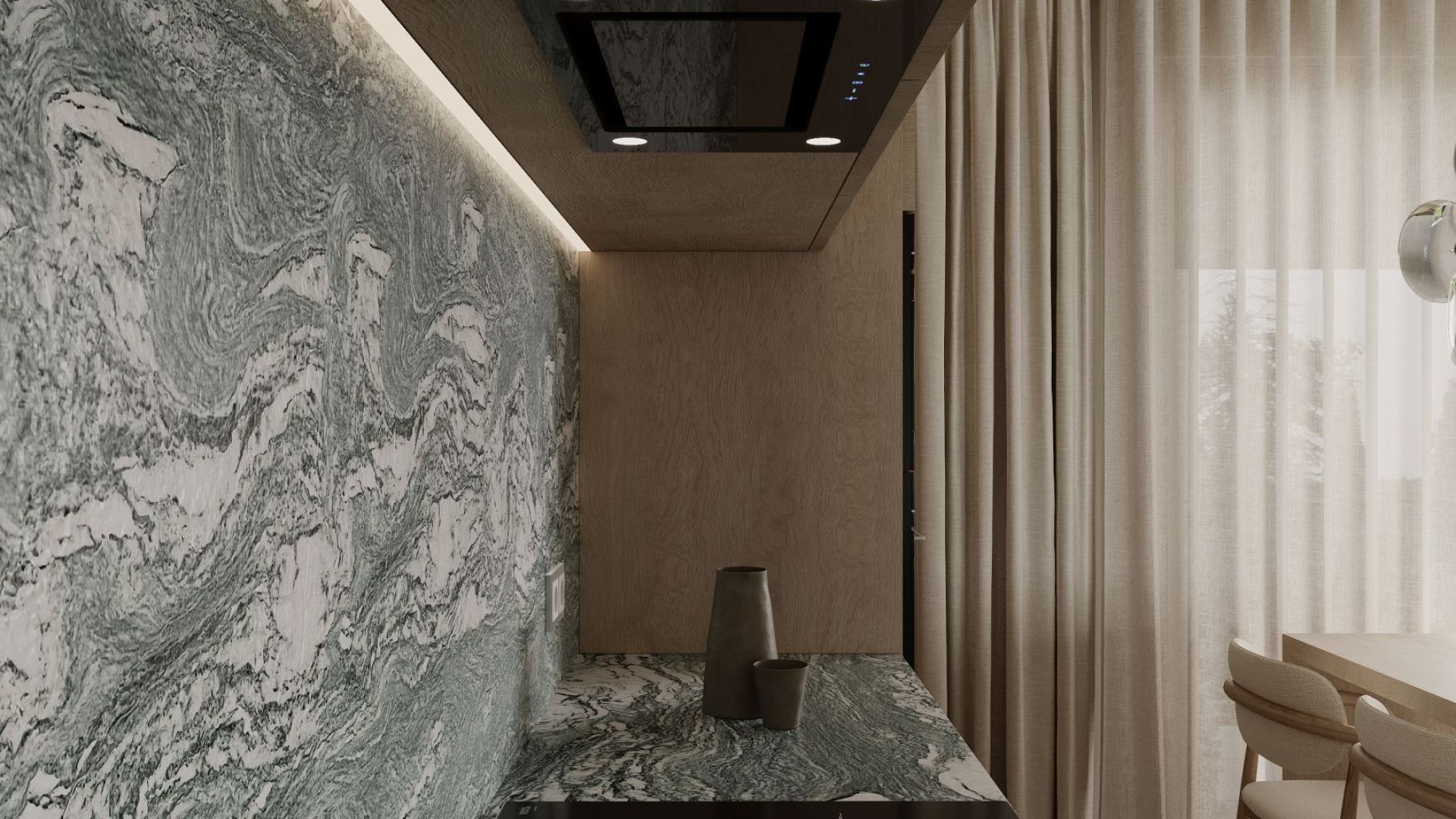 Skabsintegreret emhætte Marino Black - Wizualizacja 6