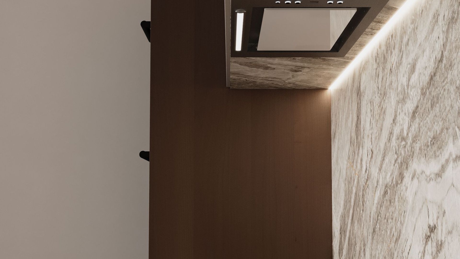 Skabsintegreret emhætte Micra White - Hvid - Wizualizacja