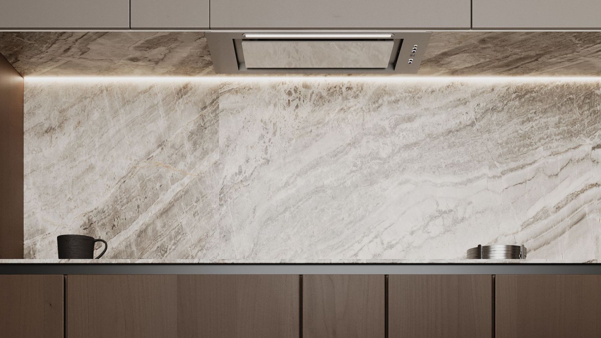 Skabsintegreret emhætte Micra White - Hvid - Wizualizacja 4