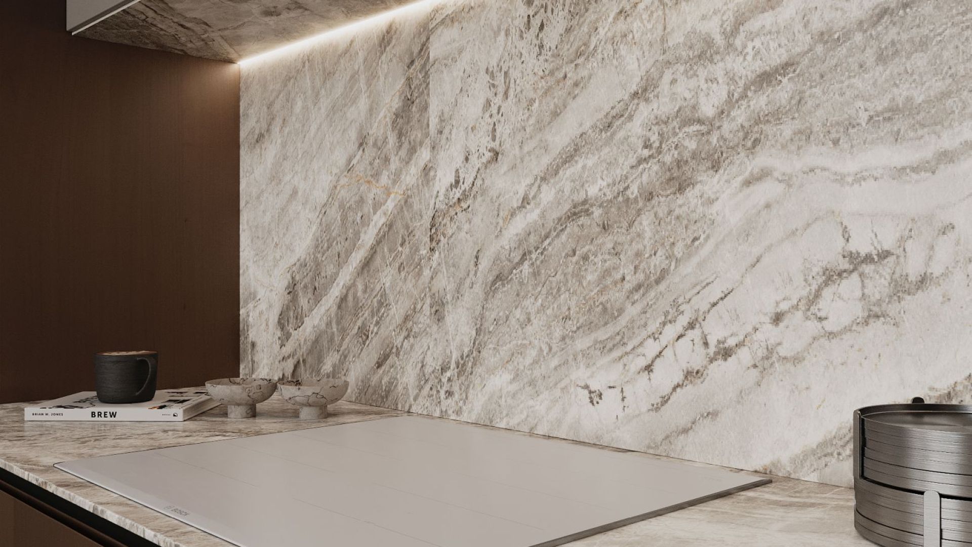 Skabsintegreret emhætte Micra White - Hvid - Wizualizacja 5