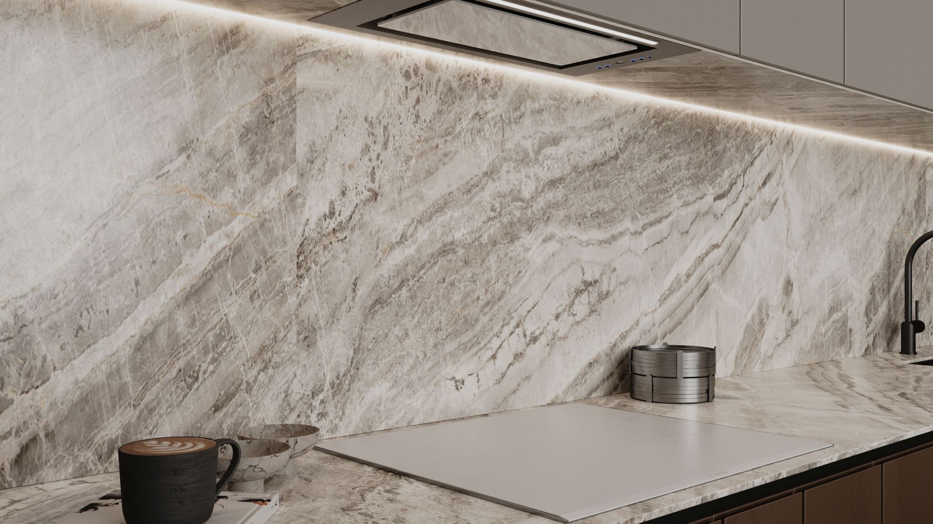 Skabsintegreret emhætte Micra White - Hvid - Wizualizacja 6