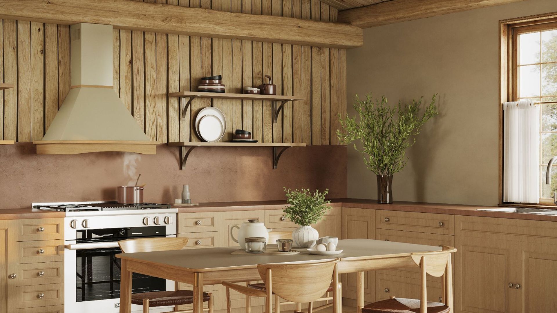 Rustik emhætte Rustic Ecru - Ecru - Wizualizacja