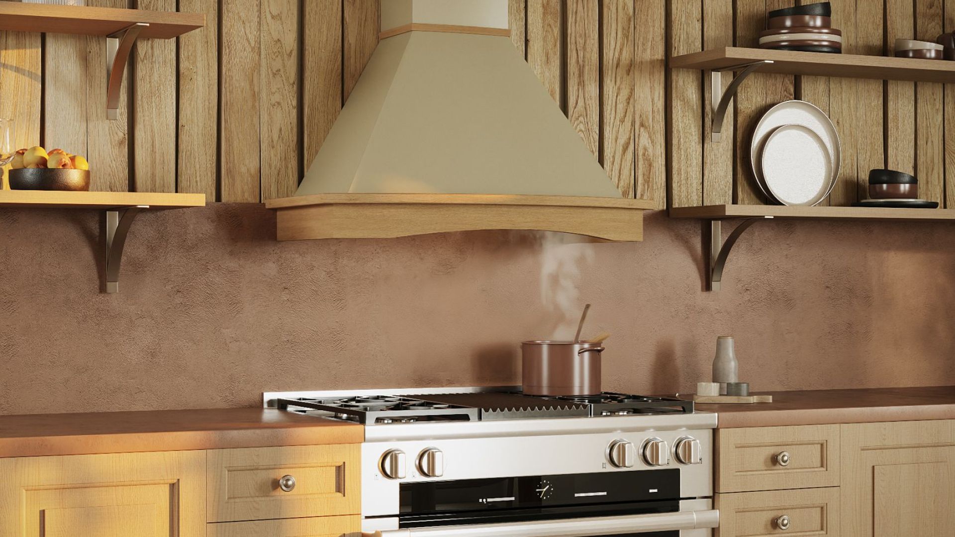 Rustik emhætte Rustic Ecru - Ecru - Wizualizacja 2