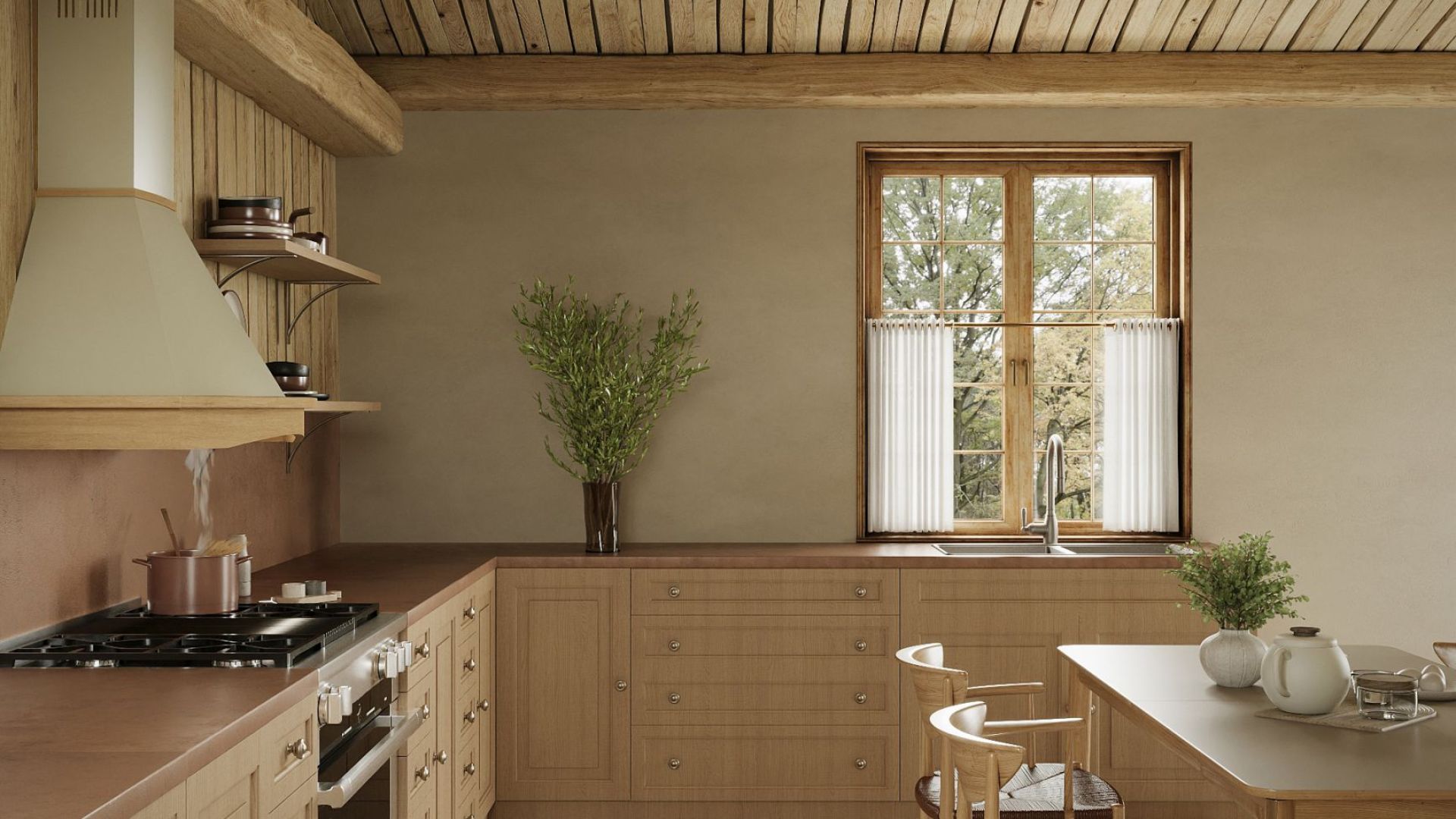 Rustik emhætte Rustic Ecru - Ecru - Wizualizacja 3