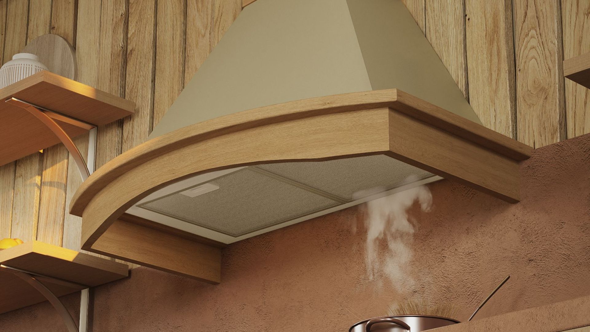 Rustik emhætte Rustic Ecru - Ecru - Wizualizacja 6