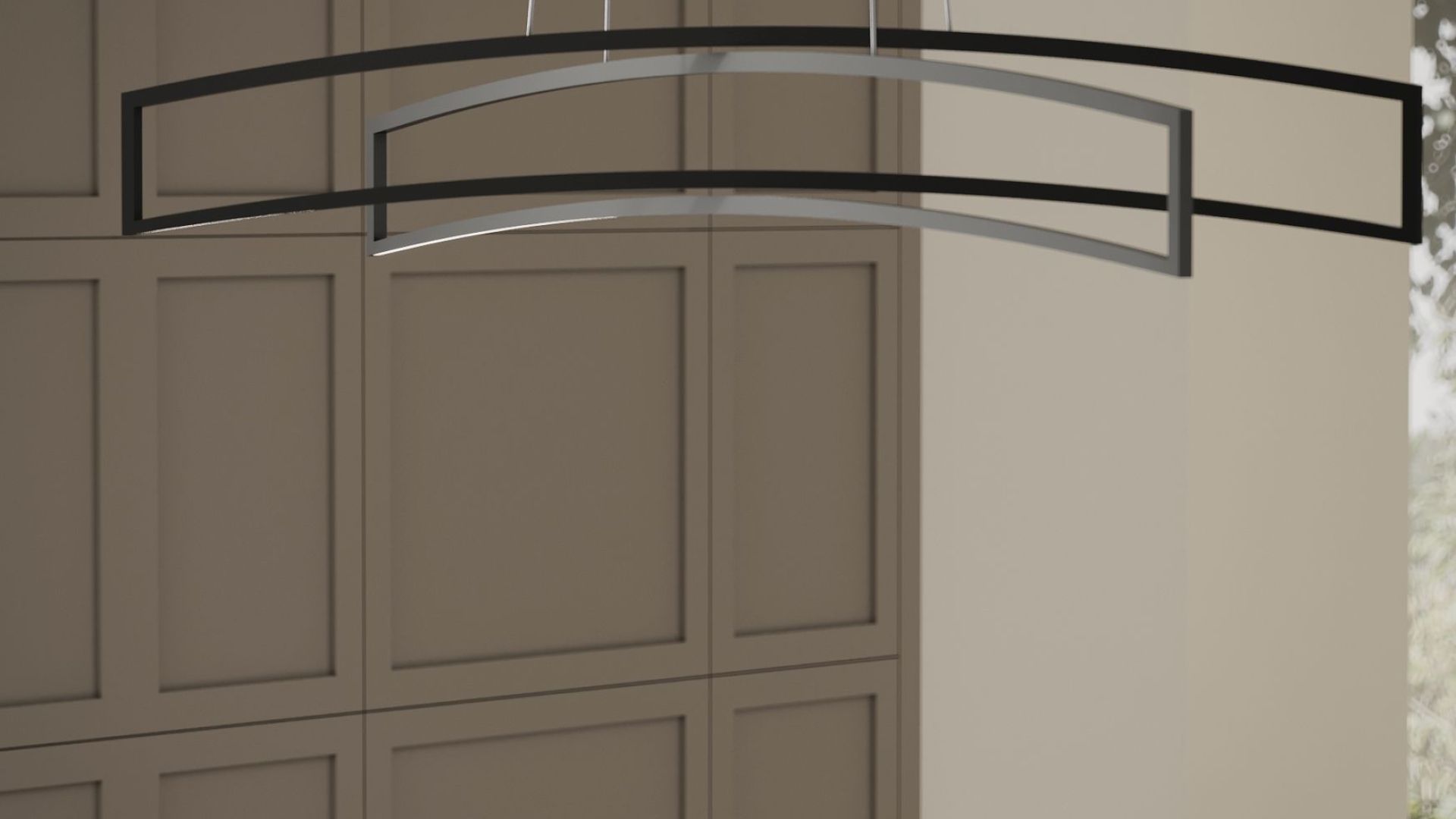 Frithængende emhætte Sento Eco Island Strips Black Matt - Matsort - Wizualizacja 6