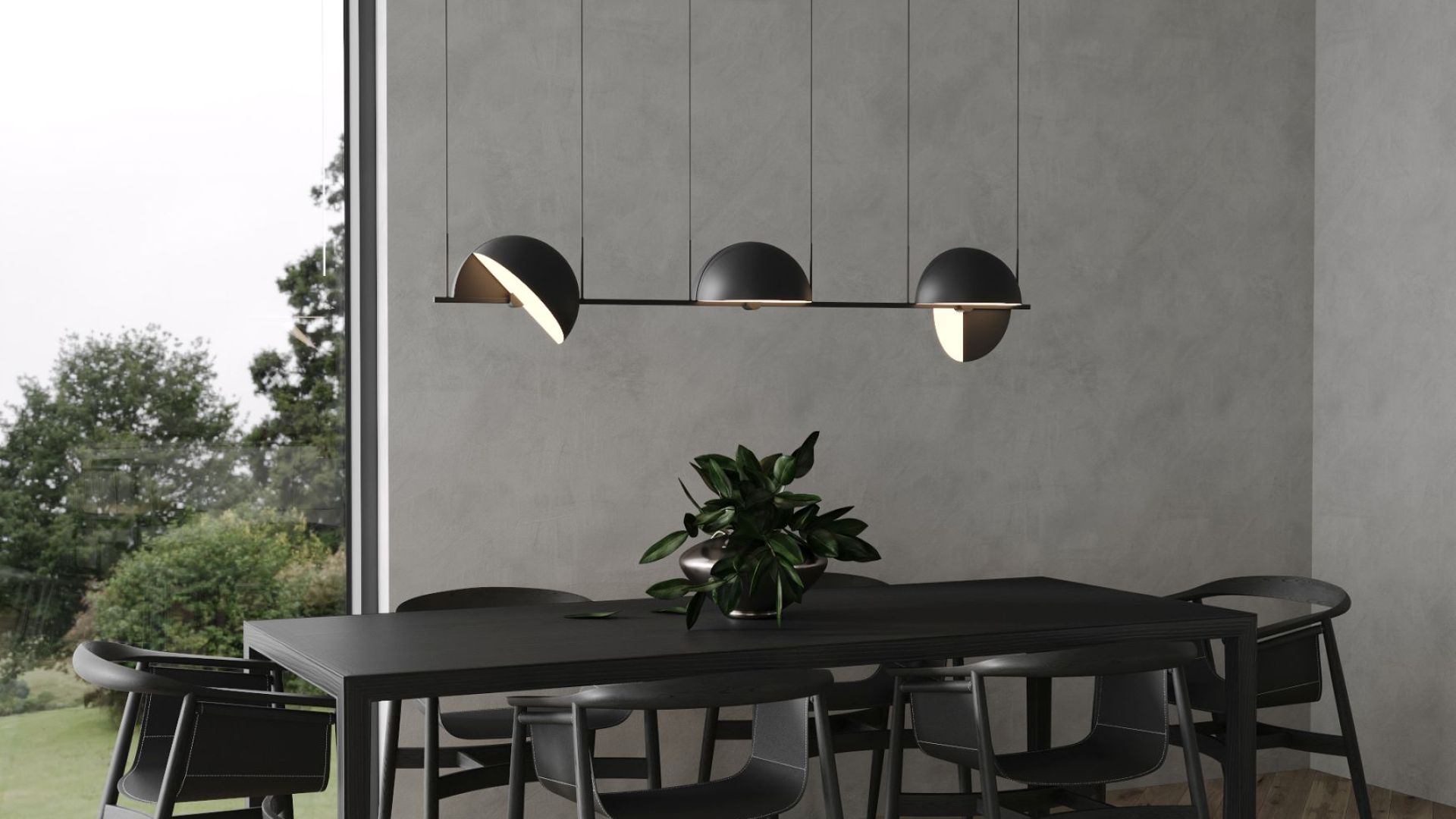 Væghængt emhætte Sento OR Strips Black Matt - Matsort - Wizualizacja 8