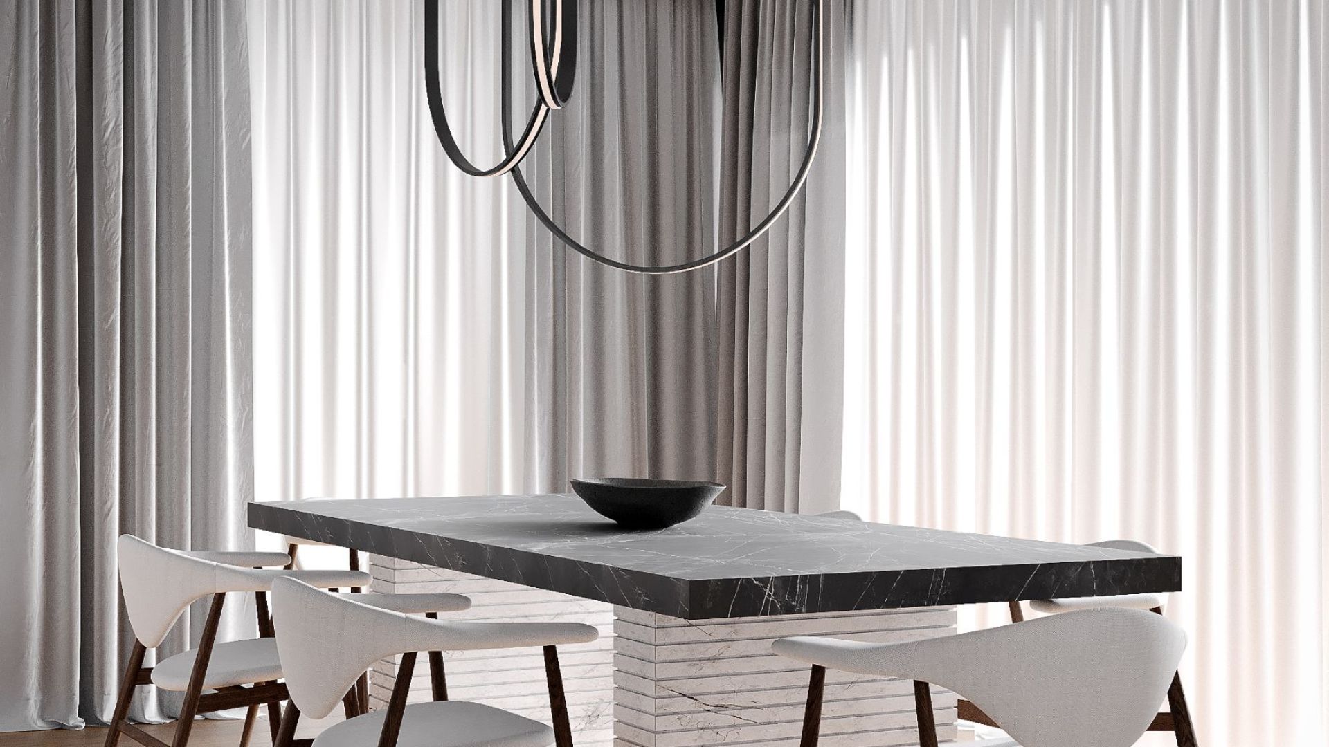 Frithængende emhætte Tubo Black Matt - Matsort - Wizualizacja 9