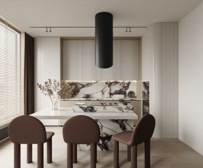 Frithængende emhætte Hiro Color Black-Copper - Black Matt/Copper - 40 cm - Wizualizacja